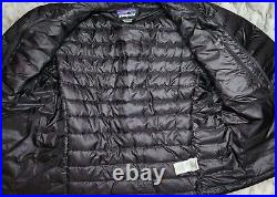 Patagonia Mens Medium Puffer Goose Down Sweater Jacket Full Zip Black Outdoor