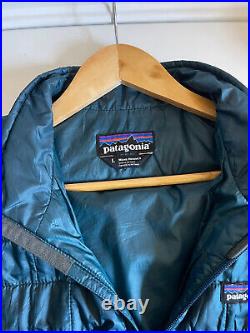 Patagonia Nano Puff Full Zip Primaloft Jacket Blue Green Men's Size Large L Teal