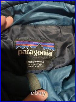 Patagonia Nano Puff Full Zip Puffer Jacket Aqua Blue Men's Size Large L Teal