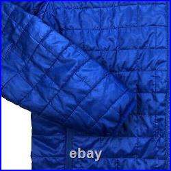 Patagonia Nano Puff Hoody Mens Large Blue Full Zip Quilted Hooded Jacket