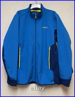 Patagonia POLARTEC Softshell Windbloc Jacket Thermal Lined Yellow Light Blue L