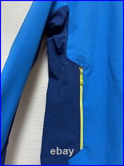 Patagonia POLARTEC Softshell Windbloc Jacket Thermal Lined Yellow Light Blue L