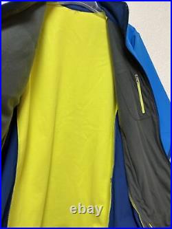 Patagonia POLARTEC Softshell Windbloc Jacket Thermal Lined Yellow Light Blue L