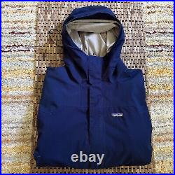 Patagonia Snowshot Hoodie Ski Shell Jacket Full Zip Navy Blue Men's Size XL