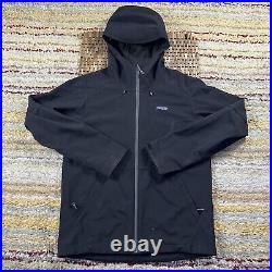 Patagonia Soft Shell Hoodie Hoody Black Full Zip Men's Size Medium M