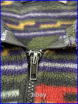 Patagonia Vintage Mens Medium M Fleece Tribal Aztec Full Zip Collar Synchilla