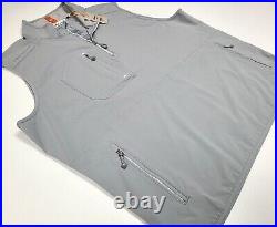 Peter Millar Army Grey Camo Placket Hyperlight Stretch Golf Pullover Jacket Vest