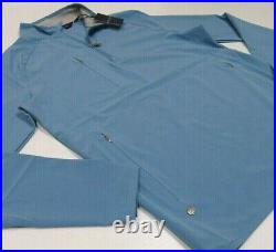 Peter Millar Crown Crafted 1/4 Zip Golf Windbreaker Stretch Pullover Jacket Blue