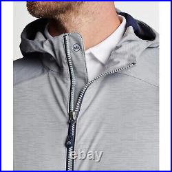 Peter Millar Crown NWT Hyperlight Hooded Golf Jacket Size Medium Grey $270