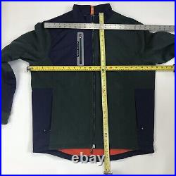 Peter Millar Men L Thermal Block Micro Fleece Full Zip Jacket Green MF21EZ37A
