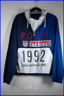 Polo Ralph Lauren 1992 Stadium Plates Pullover Jacket Size Small OG NOT RETRO