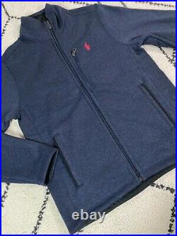 Polo Ralph Lauren Jacket Fleece Mockneck Knit Full-Zip Blue S Small NWT $168