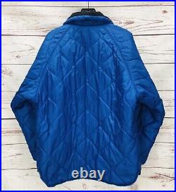 Polo Ralph Lauren Men's Blue Hunting Quilted Jacket Full Zip Fleece Lined Size L