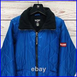 Polo Ralph Lauren Men's Blue Hunting Quilted Jacket Full Zip Fleece Lined Size L