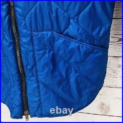 Polo Ralph Lauren Men's Blue Hunting Quilted Jacket Full Zip Fleece Lined Size L