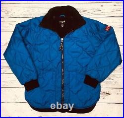 Polo Ralph Lauren Men's Blue Hunting Quilted Jacket Full Zip Fleece Lined Size L