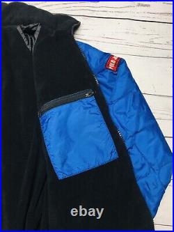 Polo Ralph Lauren Men's Blue Hunting Quilted Jacket Full Zip Fleece Lined Size L