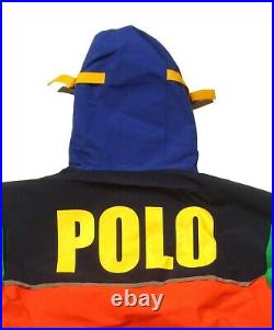 Polo Ralph Lauren Men's Blue Multi RLPC Graphic Water-Repellent Hooded Jacket