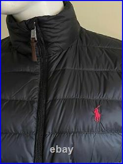 Polo Ralph Lauren Men's Pony Logo Packable Down Puffer Jacket, Black, Size Large