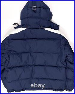 Polo Ralph Lauren Navy Red USA #18 Pony Hooded Puffer Jacket Size 2XL
