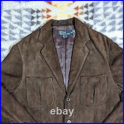 Polo Ralph Lauren S/M Suede/Leather RRL Military Officer Hunting Blazer Jacket