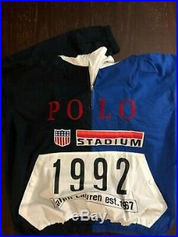 Polo Ralph Lauren Stadium 1992 Popover VINTAGE Pullover Jacket CP93 Size Large