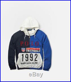 Polo Ralph Lauren Stadium Jacket Limited Edition 1992 Hooded Colour Block  In Blue 