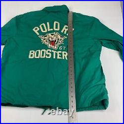 Polo Ralph Lauren Windbreaker Green Varsity Jacket Polo RL Boosters Size XL
