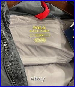 Polo Ralph Lauren mens pony logo hooded down jacket Black With Detachable Hood