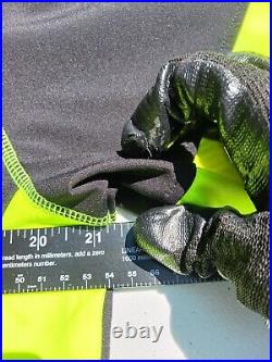 Projob Jacket Mens Medium Black Yellow Hi-Vis Full Zip Soft Shell Jacket NWT