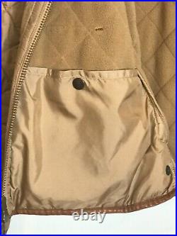 RALPH LAUREN Men XL Black Label Jacket Brown Soft Shell Zip Pockets Quilted