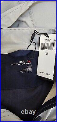 RLX Ralph Lauren Golf Zip Stretch Windbreaker Med Gray Jacket Packable