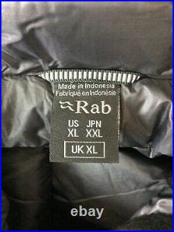 Rab Mens Uk XL Black Microlight Alpine Down Hooded Jacket Padded Coat Puffa