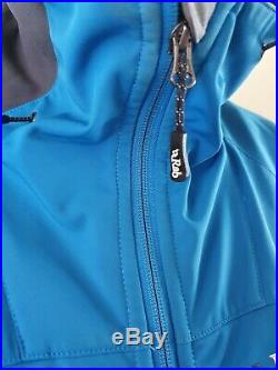 Rab Soft Shell Waterproof Jacket Size Large /blue/grey