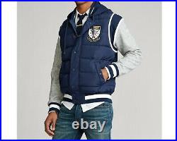 Ralph Lauren Baseball Jacket Coat Top Size UK XS Drawstring Hood Down