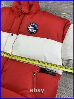 Ralph Lauren Polo Sport Arctic Challenge Down Puffer Jacket Sz Large Vintage 90s