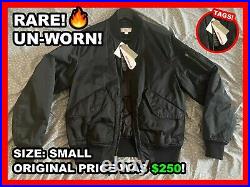 Rare? Jcrew Men's Small Wallace & Barnes Black Bomber Jacket Jacket Primaloft