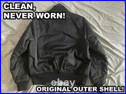 Rare? Jcrew Men's Small Wallace & Barnes Black Bomber Jacket Jacket Primaloft