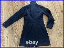 Rare PATAGONIA Womens Synchilla Fleece Soft Shell Jacket Parka Trench Coat Black