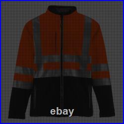 RefrigiWear Mens High Visibility Insulated Softshell Jacket with Reflective Tape