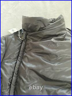 Rick Owens Black Silky Padded Asymmetrical Full Zip Jacket Size S $660 Nwot