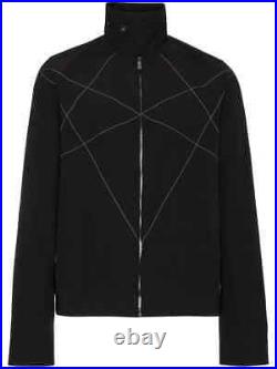 Rick Owens DRKSHDW stitch-detail high collar jacket