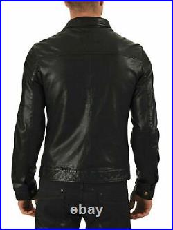 Rider's Choice Classic Black Leather Motorcycle Jacket for Men