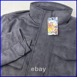 Robert Graham Men's Large Dark Gray Button Zip Soft Shell Field Jacket New