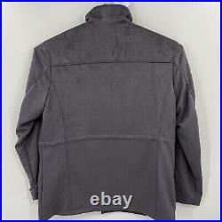 Robert Graham Men's Large Dark Gray Button Zip Soft Shell Field Jacket New