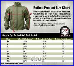 Rothco Special Ops Waterproof Tactical Soft Shell Jacket, SM-2XL. Free Gloves