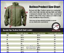 Rothco Waterproof Windproof OPS Tactical SoftShell Jacket Cold Weather with Cap