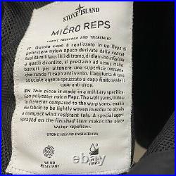 STONE ISLAND Micro Reps Jacket 3XL Black Soft Shell Full Zip Wind Resistant