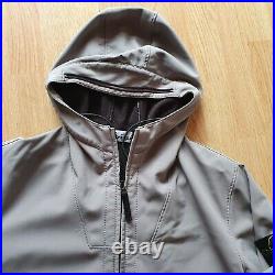 STONE ISLAND Soft Shell R Mens Beige Grey Hooded Jacket Size L