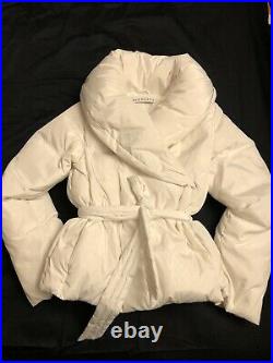 Saks Potts Down Puffer Jacket White Designer Size 2/US Size 6-8 or M